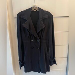 SPLENDID black double breasted long sweatshirt blazer